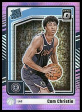 2024-25 Donruss Optic #284 Cam Christie RC Rookie Hyper Pink Clippers