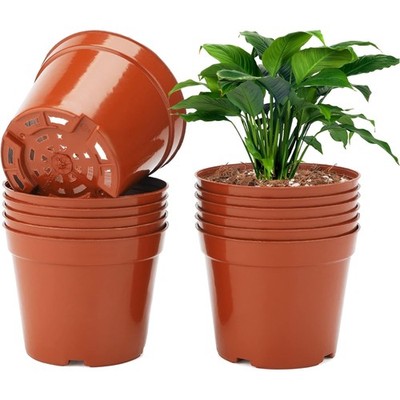Anzuchttöpfe 10cm Kunststoff 12 Stück Pflanztöpfe Set mit Drainage für Blumen...
