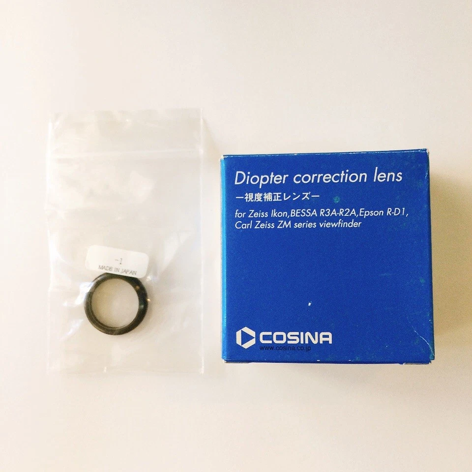 【COMO NUEVO】Lente de corrección de dioptrías COSINA -1.0 para visor ZEISS BESSA R3A R2A ZM Foto 2 de 4