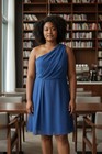 NEW WITH TAGS Ladies Navy Cocktail Dress By DAVIDS BRIDAL Size 8 — photo 1