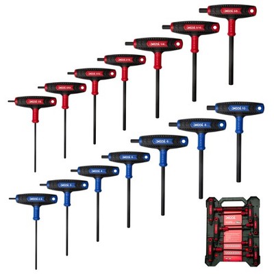 XOOL 14PCS T Handle Allen Wrench Set, Metric & SAE Hex Key 14pcs Sae & 