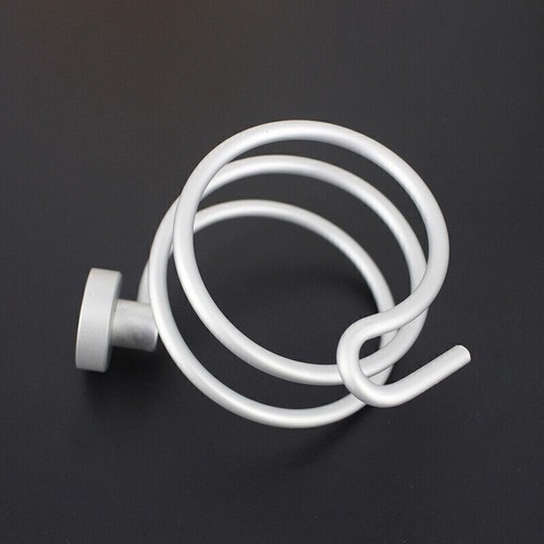 Aluminum Wall Mount Spring Style Hair Dryer Holder Blower Storage Organizer - Picture 2 of 8