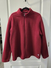 Geoffrey OLIVER Men's SIZE L RED FULL ZIP SWEATER