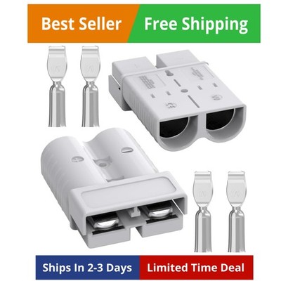 Anderson Connector, 350Amp Battery Quick Disconnect 2/0AWG 600V Heavy-Duty Wi...