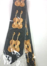 Steven Harris Men’s Necktie Tie Hand Made Strings Violin Cello Musician New