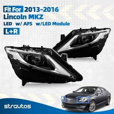 For 2013-2016 Lincoln Mkz Full Led Headlight W Afs Projector Leftright Pair