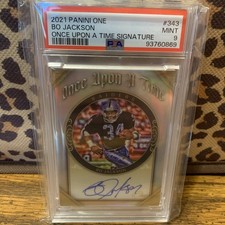 2021 Panini One Once Upon a Time Signatures Bo Jackson #05/10 PSA 9