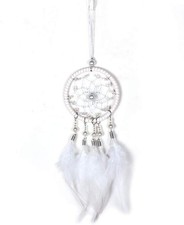 Dream Catchers for Cars Rear View Mirror, Small White Feather 2