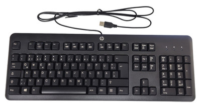 HP USB Keyboard SK-2120 + Optical Mouse Set QWERTZ German Wired PC Laptop