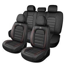 Full Set Seat Covers for Toyota Camry 2015-2026, Black-Red