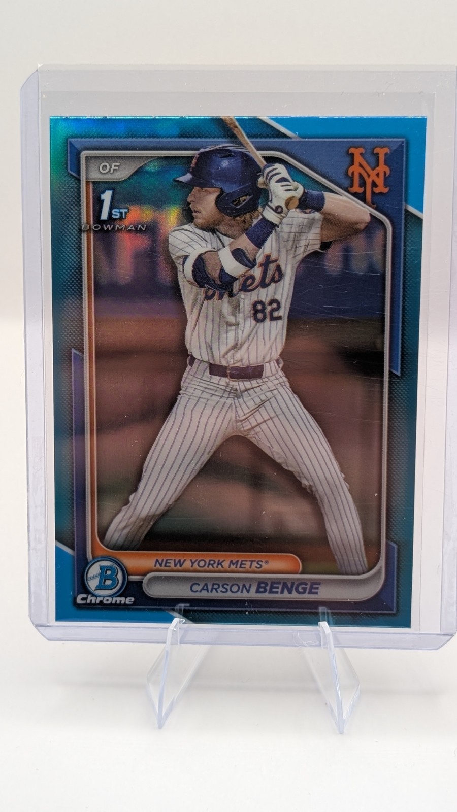 2024 Bowman Draft - Chrome Carson Benge #BDC-28 Sky Blue Refractor (RC)