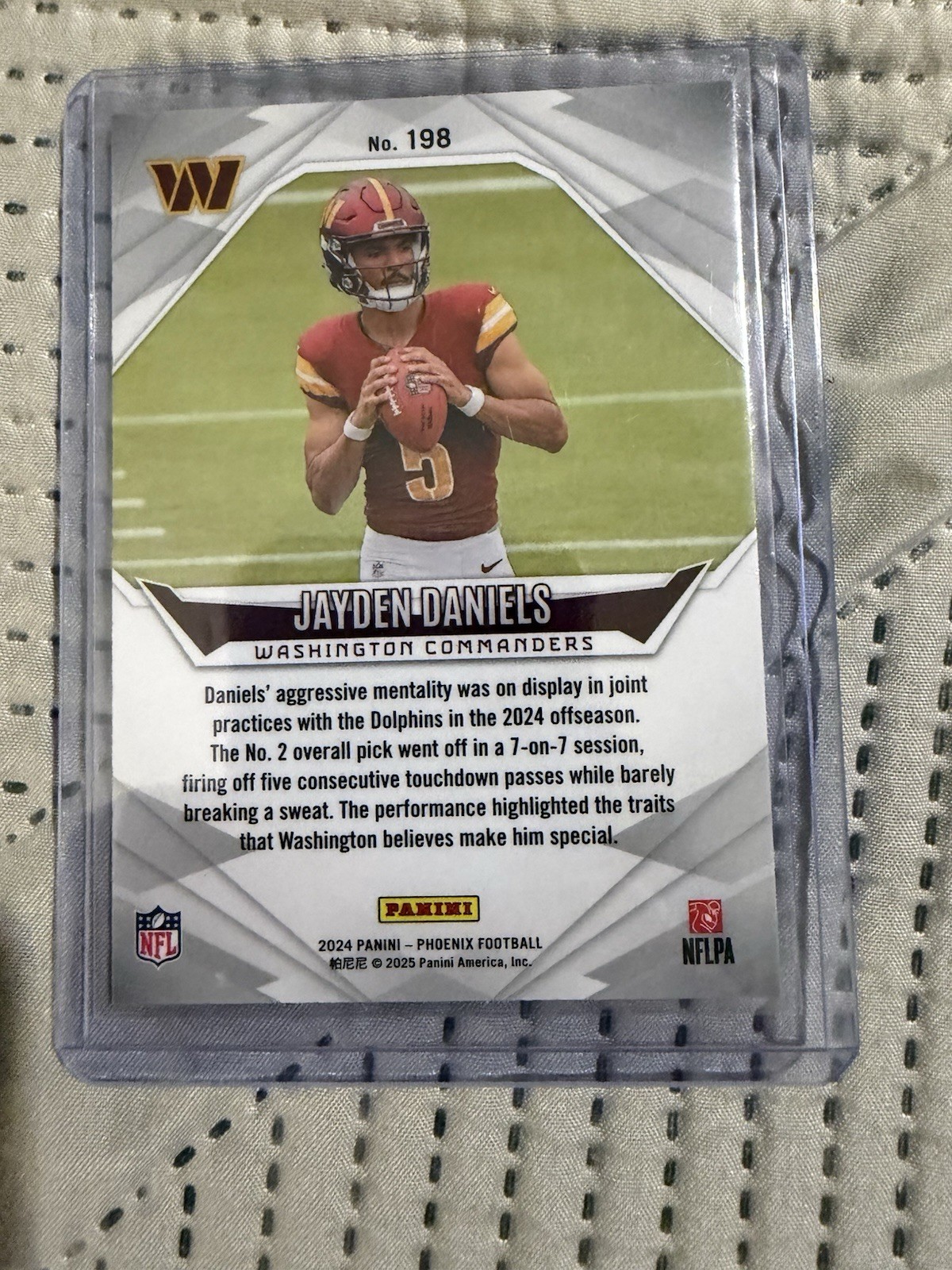 2024 Panini Phoenix Rookies Jayden Daniels #198 Orange Hyper (RC)