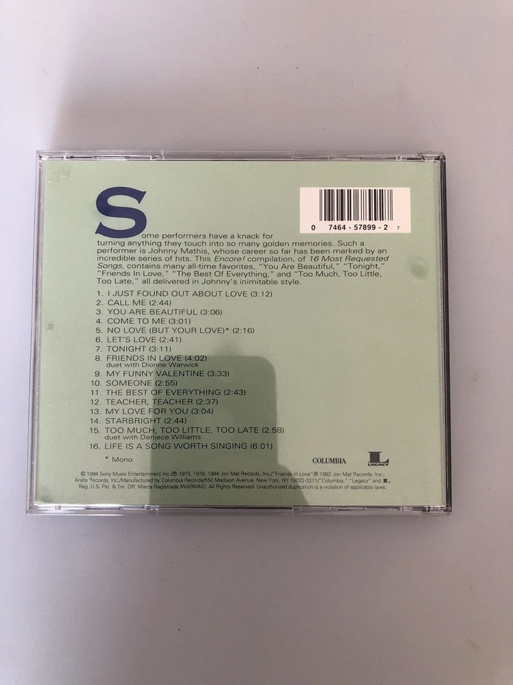 JOHNNY MATHIS 16 Most Requested Songs ST-K411  - Bild 2 von 3