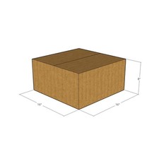 5 16x16x8 Kraft Brown Corrugated Shipping Boxes 32 ECT Single-Wall New