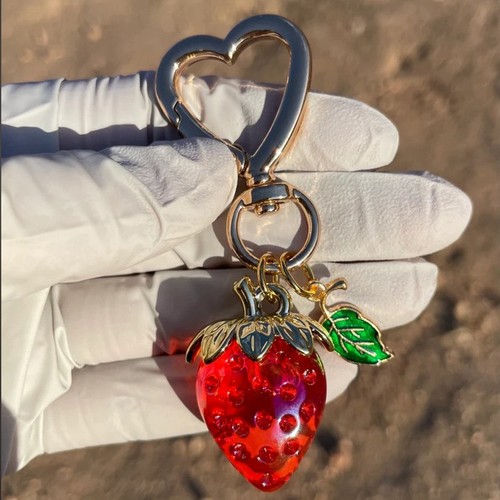 Lovely Strawberry Colorful Phone Chain Keyring Bag Pendant For Women Gifts* - Picture 8 of 10
