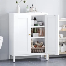Elegro 31.5" Metal Bathroom Floor Cabinet, Metal Storage Cabinet For Bathroom