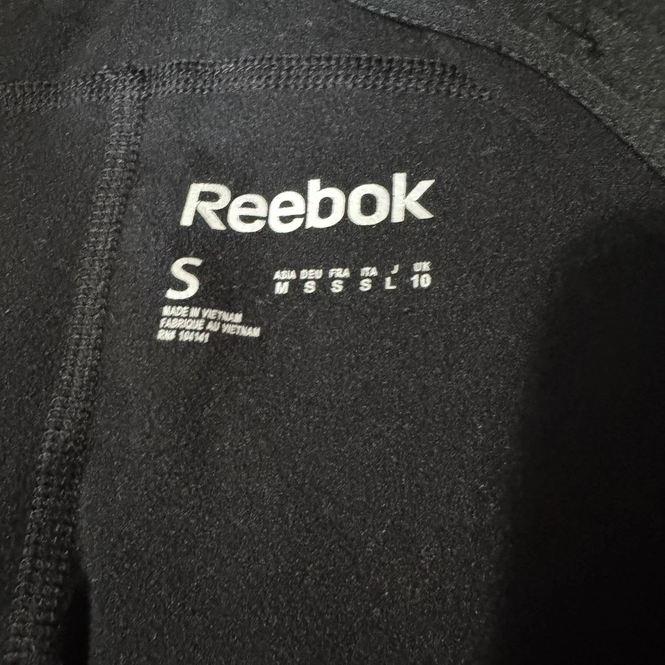 Pantalones Reebok Mujer Pequeños Negros Gris Entrenamiento Atlético Leggings Cremallera Tobillos Foto 4 de 4
