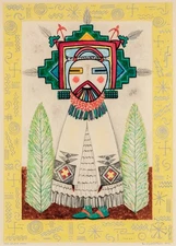 Emil Bisttram : Hopi Calako Mana : 1933 : Archival Art Print