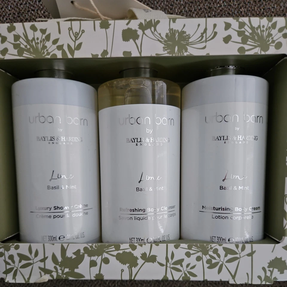 Juego de regalo Baylis & Harding Urban Barn, lima, albahaca y menta. Nuevo en caja Foto 2 de 4