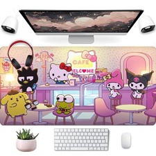 40 90cm Sanrio Licensed Hello Kitty  Friends Cafe Gaming Desk Mat - Extra Large