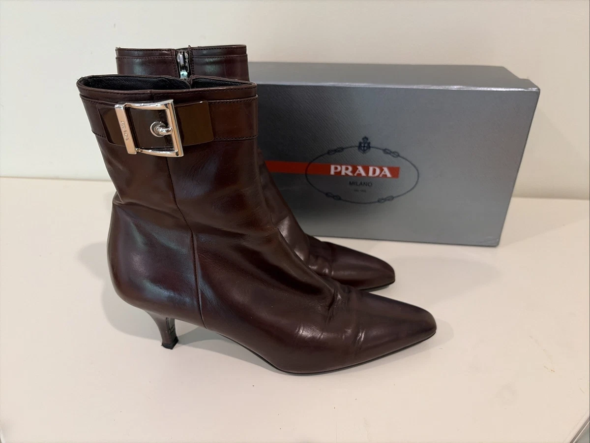 PRADA Leather Upper Brown Boots for Women for sale | eBay