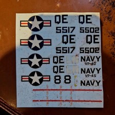 vintage spare Hasegawa 1/72 SP-5B Marlin decals (US Navy)