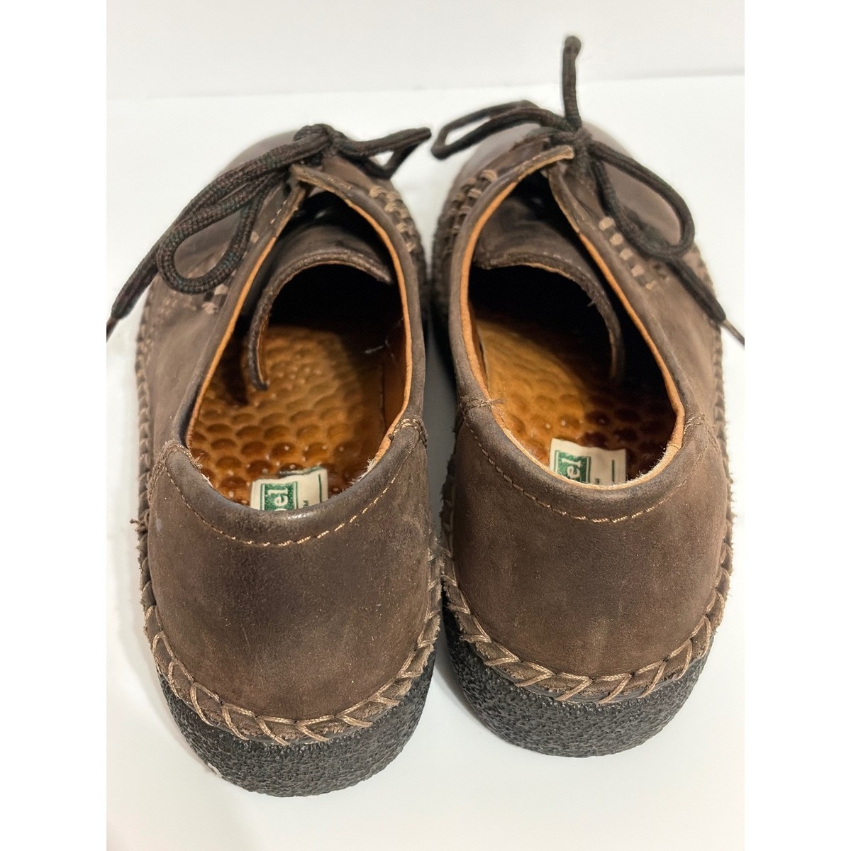 Josef Seibel Air Massage Brown Leather Whipstitch Lace Up  display picture 3