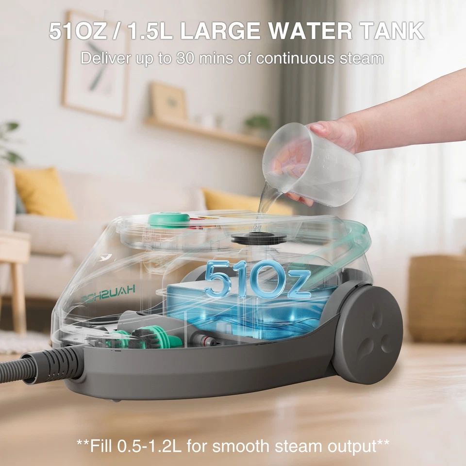 Pressurized Handheld Multi-Surface Steamer Steam Cleaner with 19pcs Cleaning Kit - Image 3 of 4