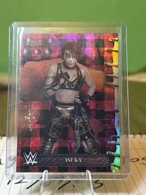 2025 TOPPS CHROME WWE X CACTUS JACK ASUKA RED AND BLACK FLANNEL