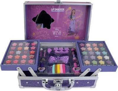 Disney Wish Makeup Traincase für Kinder, 50+ Teile Gesicht Lippen Nägel Beauty Case