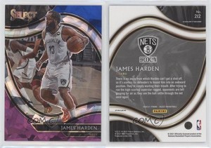 2020-21 Panini Select Courtside Blue White Purple Cracked Ice Prizm James Harden