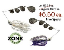 QUAD 1/2 Oz. — 4 BLADE Zone PRO SPINNERBAITS (2 Pack) Intro Special SALE