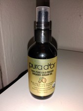 New Pura D'Or Organic Argan Oil 4 Fl Oz For Skin, Scalp, Hair