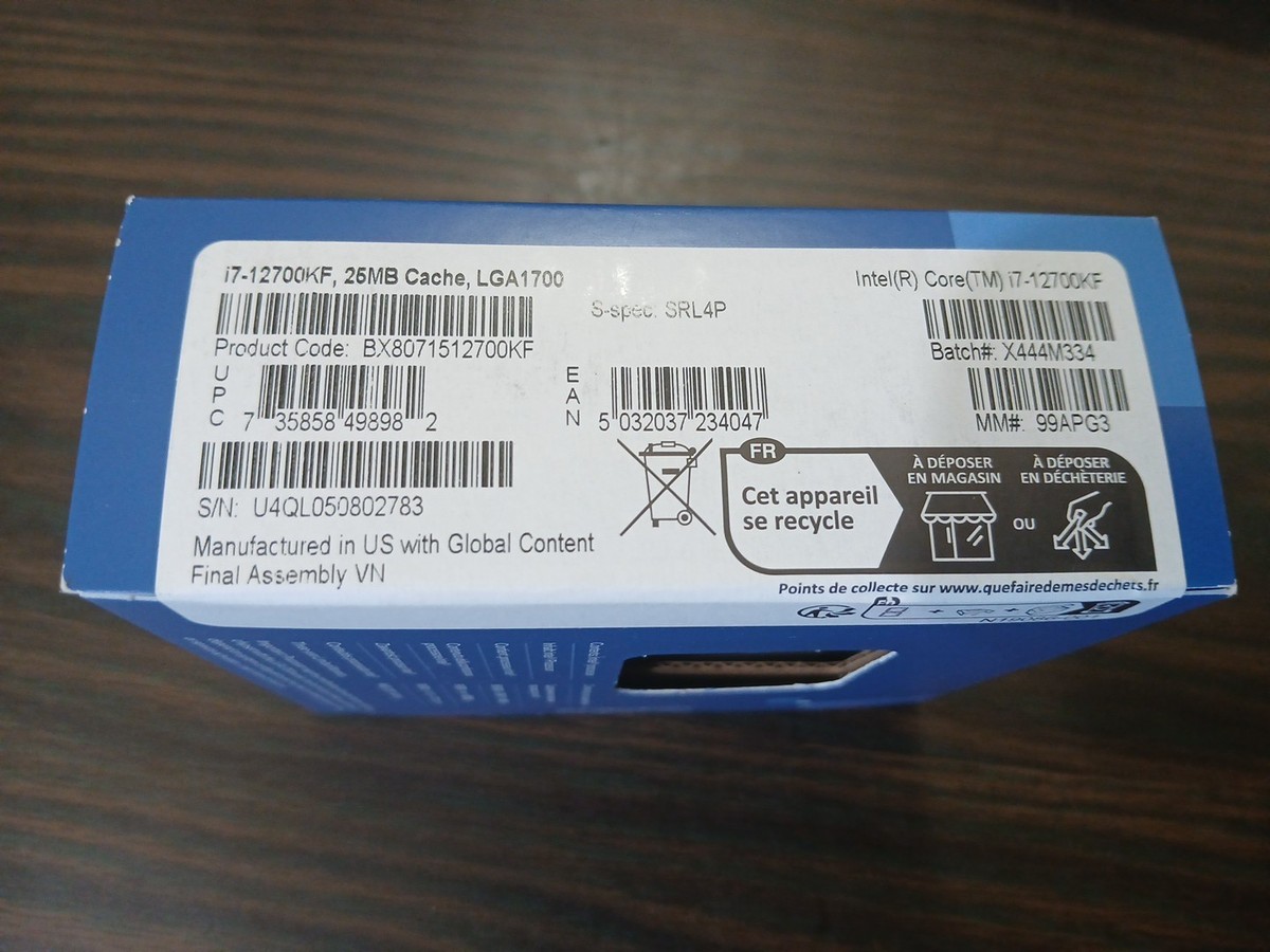 Intel Core i7-12700KF Unlocked Desktop Processor - 12 Cores And 20