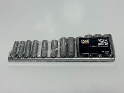   CAT Caterpillar USA 12pc Deep Metric 8-19mm Socket Set 3/8'' Drive 12-Point