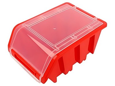 KTR23F-3020 Behälter: Küvette rot mit Schnappverschluss 230x160x120mm KISTENBERG