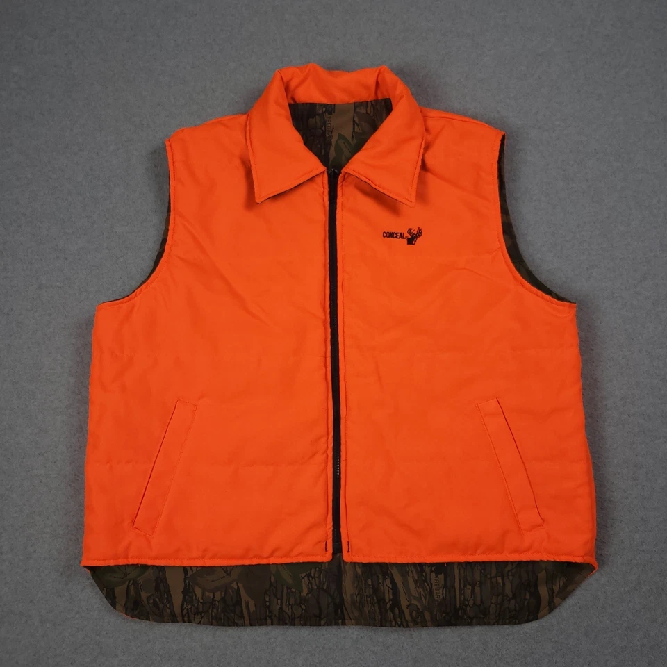 Vintage Winchester Vest Men Large Trebark Camo Hunting HiVis Reversible Midlayer - Image 3 of 4