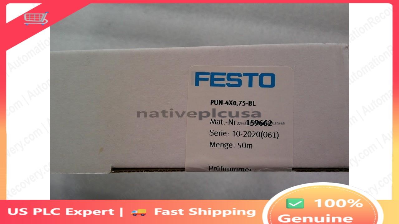 FESTO PUN-4X0,75-BL TPE-U PLASTIC TUBING, 159662, NEW #349919
