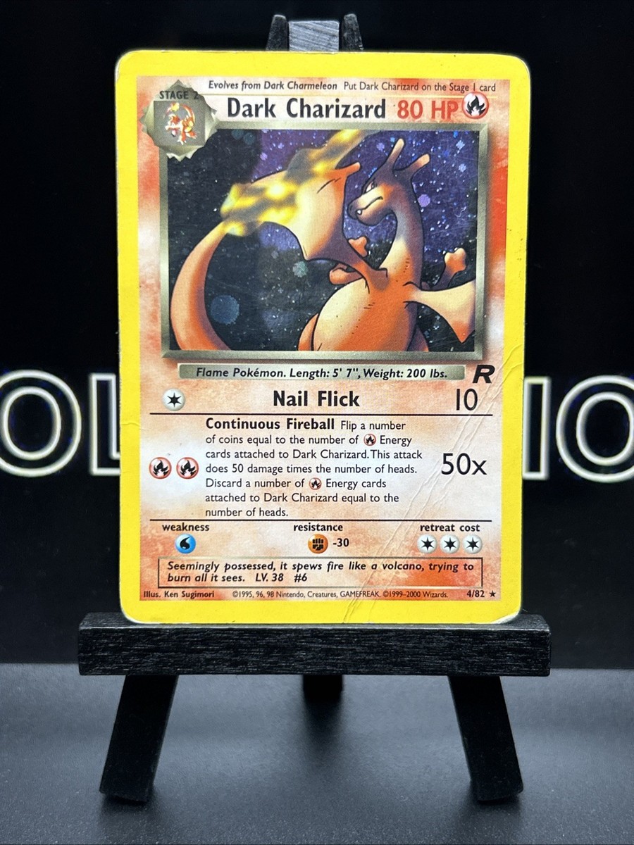 Dark Charizard 4/82 Holo Rare Team Rocket Pokemon Card HP WOTC | eBay
