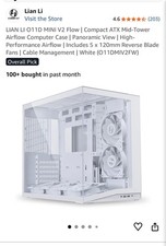 Lian Li O11D MINI V2 Flow ATX Mid-Tower PC Case White USB/Audio Ports