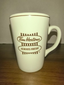Tim Hortons ceramic mug "Always Fresh" Steelite Made in England Gently Used Pics