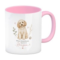 Kaffeebecher In Rosa Spuren Im Herzen - Tasse Mit Herzensspruch Mit Spruch: