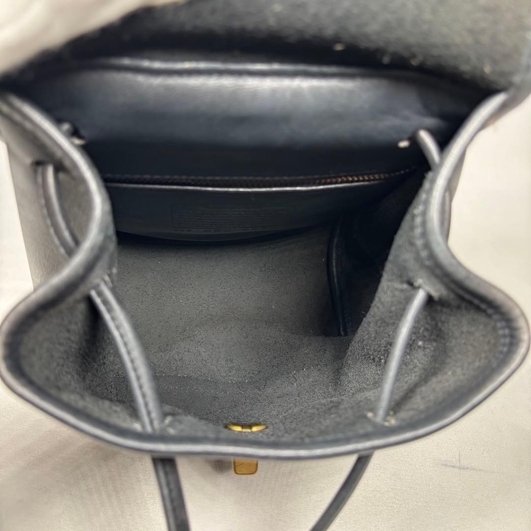 Old Coach Mini Backpack  Drawstring  Turn Lock Bl… - image 8