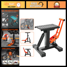 Dirt Bike Lift Stand - Hydraulic Motorcycle Jack 440 Lbs Capacity Adjustable H