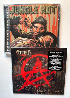 SEALED JUNGLE ROT Darkness Foretold (Sodom/Slayer) + ATTIKA 7 Blood Enemies 2 CD