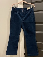 Talbots Women's Corduroy Pants Blue Size 8 Boot Curvy 26" Inseam