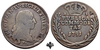 NAPOLI Pubblica 1791 Ferdinando IV di Borbone
