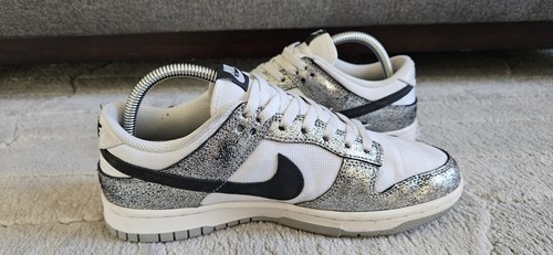 Nike Dunk Low Golden Gals Metallic Silver/White Sneakers DO5882-001 - Size 9W - Picture 6 of 11
