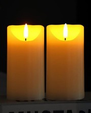 4"x8" Flickering Flameless Candles with Remote Timer, 4" Diameter Extra-Large...