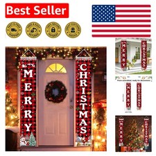 Festive Weather-Resistant Christmas Banner - Merry Christmas Welcome Sign 72x12